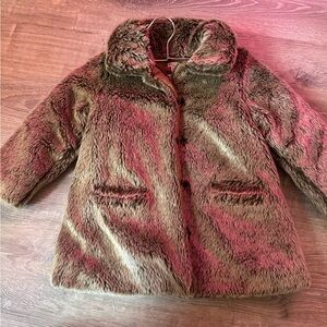 Elaine eat Lena Faux Fur Coat in Brown and Tan size 4